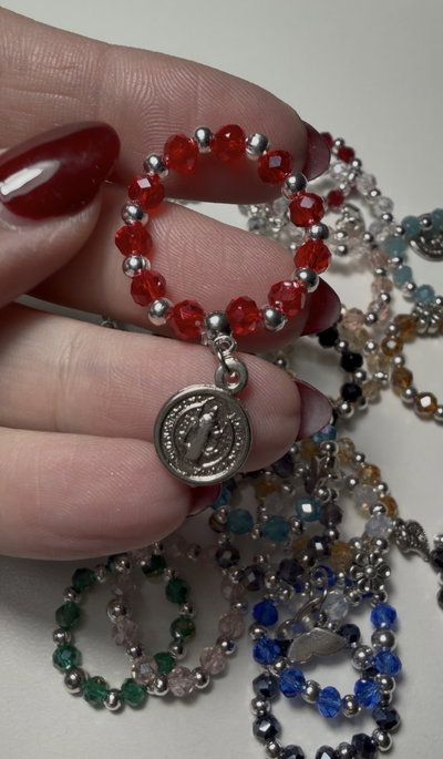 Anillos Cristal x 5 Unid