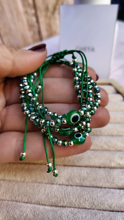 Pulsera Amuleto Verde 