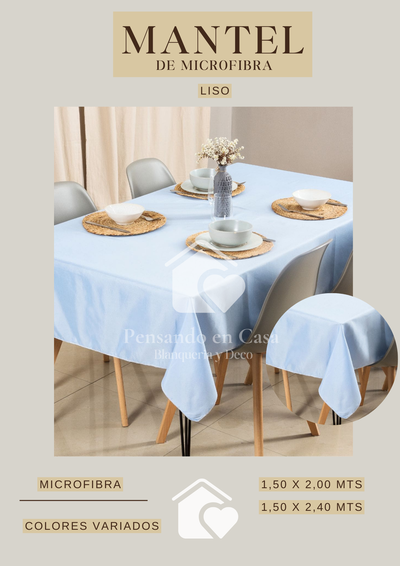 Mantel de microfibra liso 