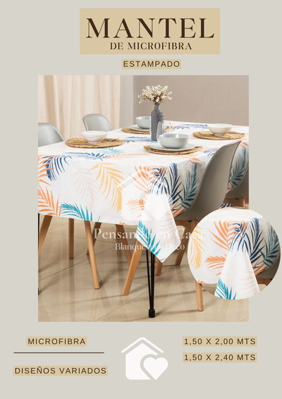 Mantel de microfibra estampado