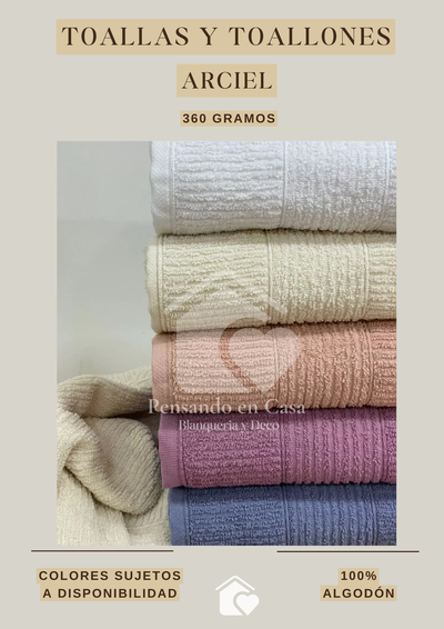 Toalla de rostro - Arciel 360 gramos 