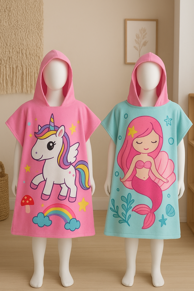 PONCHO INFANTIL DE TOALLA 