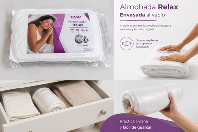 ALMOHADA RELAX AL VACIO CON FUNDA DE CIERRE
