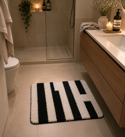 ALFOMBRA DE BAÑO CON INSCRIPCIÓN
