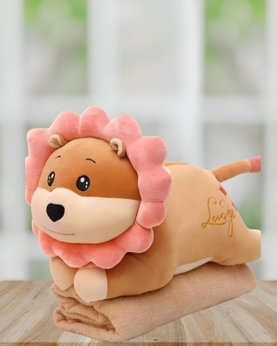 Peluche con manta - León 