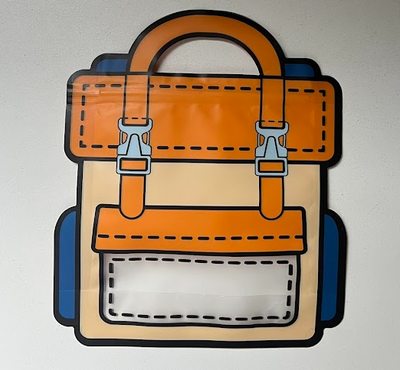Bolsa con cierre zipper mochila azul.