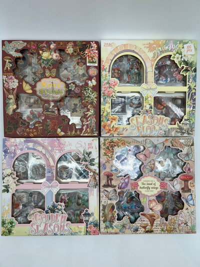Set Stickers Aesthetic Vintage Scrapbook Journal