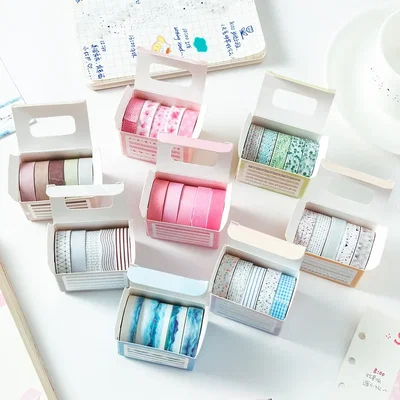 Set Washi Tape Decorativo X5 Rollos Scrapbooking Journaling