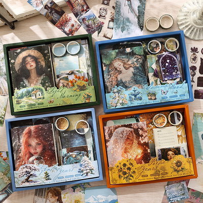Kit 124 Pz Scrapbooking  Vintage Journaling Stickers