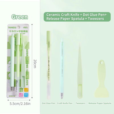 Set Herramientas Scrapbooking 4 En 1 Kawaii Pastel