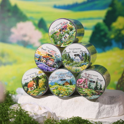 Washi Tape Paisaje Vintage Scrapbook Journaling Decorativo