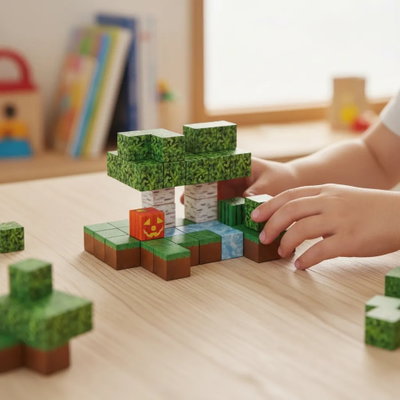 Bloques Magnéticos Tipo Minecraft Cubos Construcción 48pcs