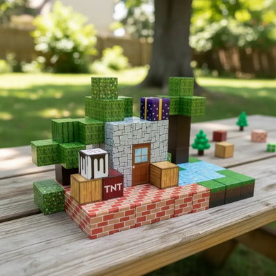 Bloques Magnéticos Tipo Minecraft 108 Piezas Cubos Construcción