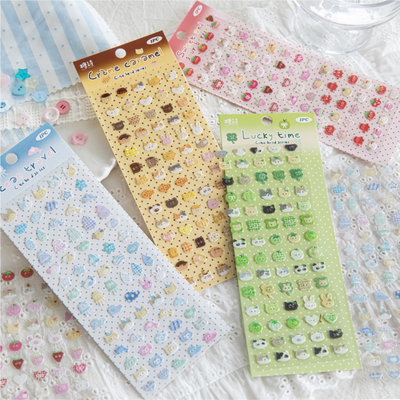 Stickers 3D Tipo Botón Kawaii Para Scrapbook Journaling