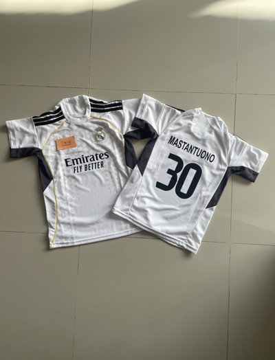 Camisetas real madrid titular 25/26 Mastantuono niños