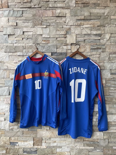 Camisetas francia titular manga larga 2004 Zidane