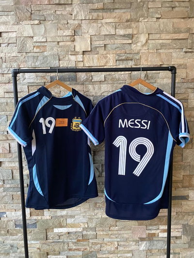 Camisetas argentina suplente 2006 Messi y Riquelme
