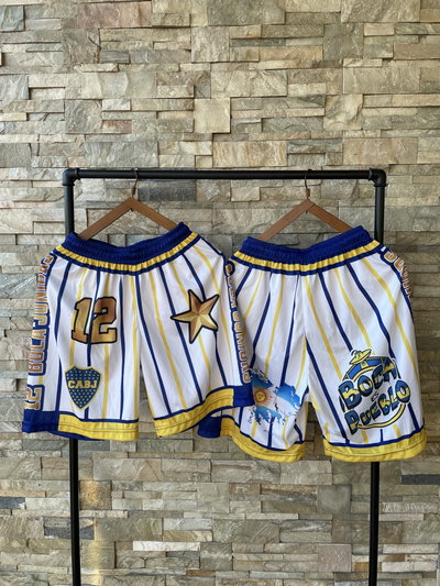 Shorts boca rayado blanco potrero