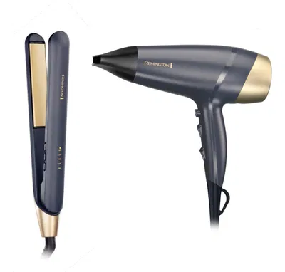 Combo Remington Sapphire Luxe Planchita+ Secador+ Bolso Kit