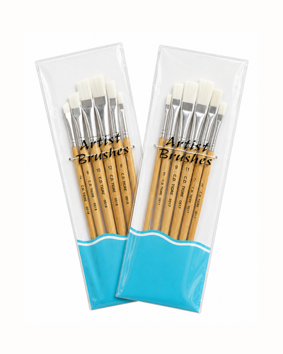 SET X6 PINCELES PROFESIONALES - CERDA BLANCA