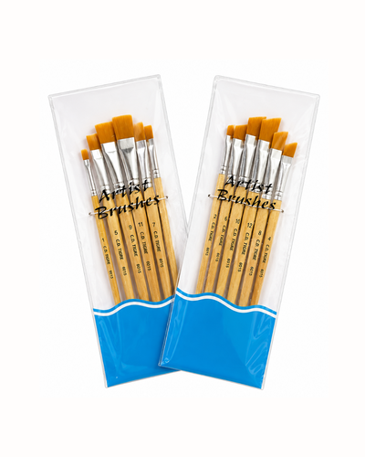 SET X6 PINCELES PROFESIONALES - CERDA NARANJA