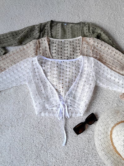 Cardigan de hilo
