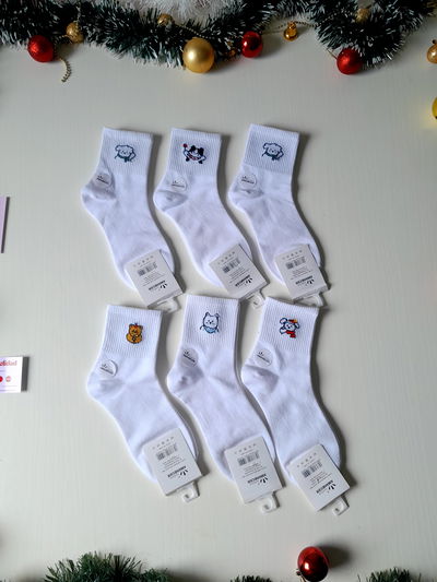 Pack de 3 medias tenis blancas