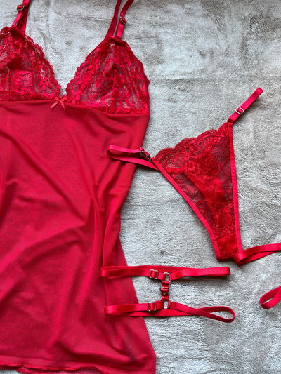 Set babydoll + less + ligas