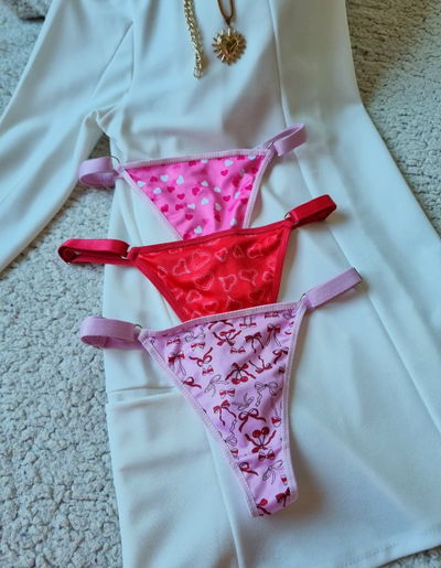 Pack de 3 less lycra corazón 