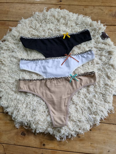 Pack de 3 Less de algodón con detalles en animal print