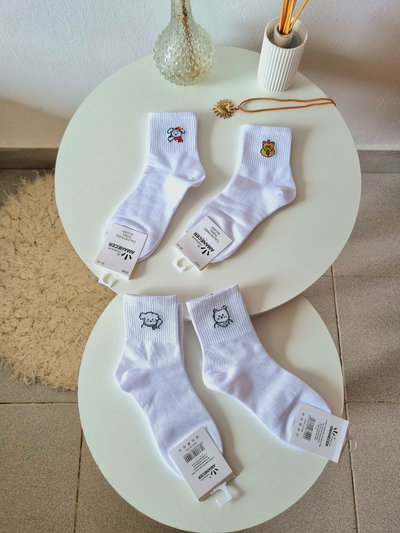 Pack de 3 medias tenis blancas