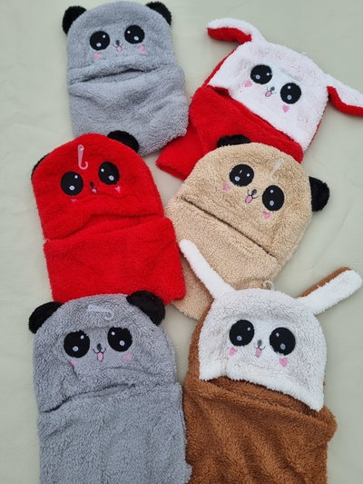 1/2 docena de gorritos con cuellito para niños