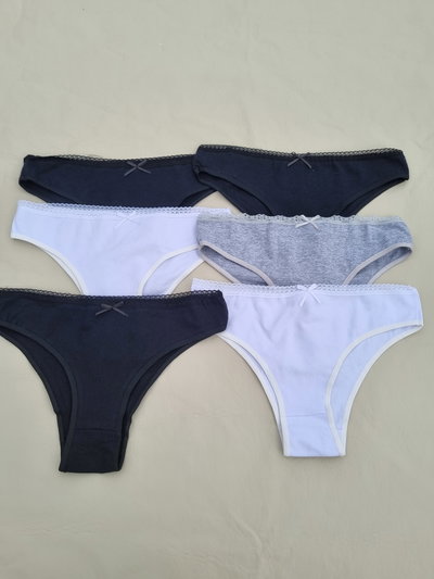 1/2 docena de vedetinas de algodón talle M/L