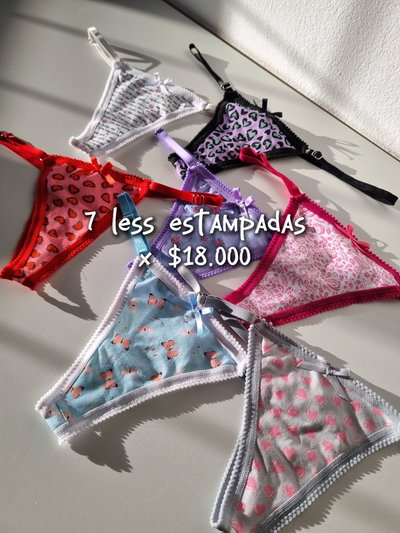 Pack de 7 less estampadas 