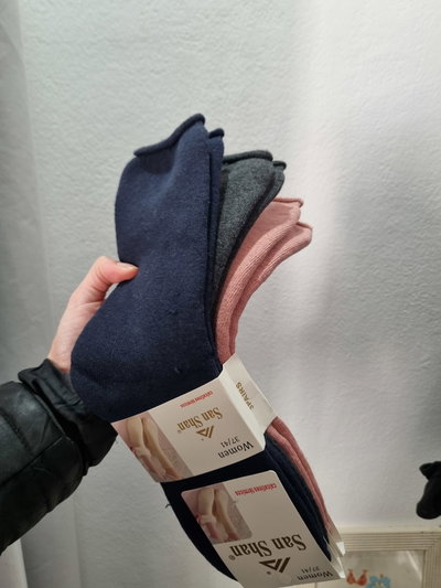 Medias térmicas largas de mujer pack x 3 pares