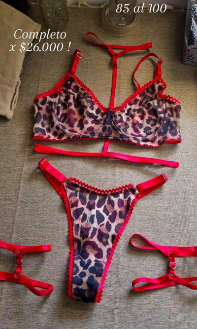 Conjunto print rojo completo