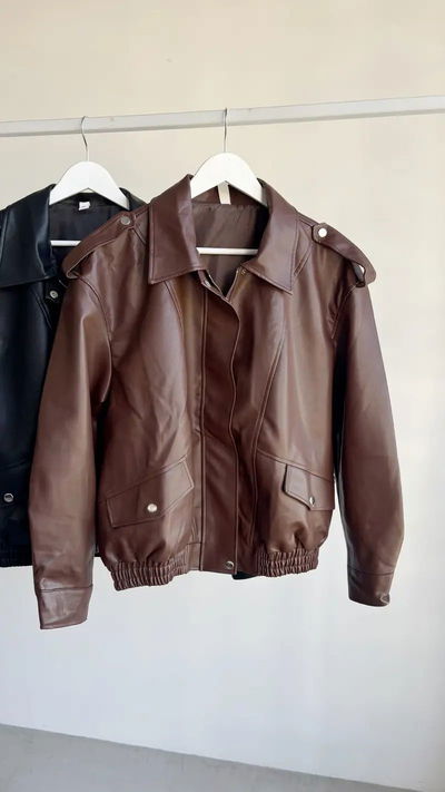 Campera Cuero Over Dark