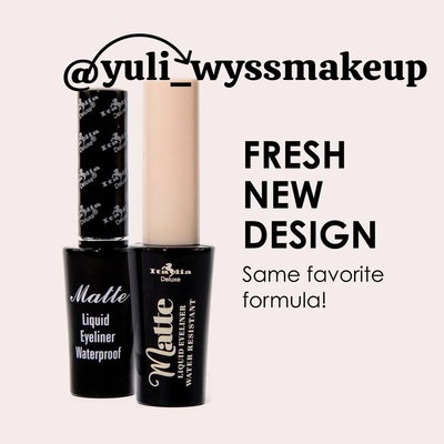 Delineador de ojos líquido negro mate