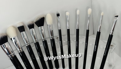 SET 12 BROCHAS PARA OJOS Y ROSTRO PELO MIXTO BEILI