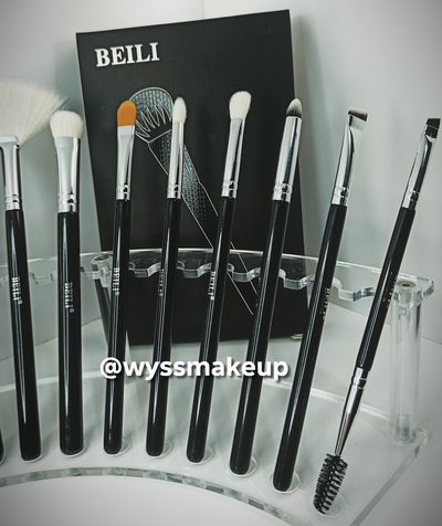 SET 12 BROCHAS PARA OJOS Y ROSTRO PELO MIXTO BEILI