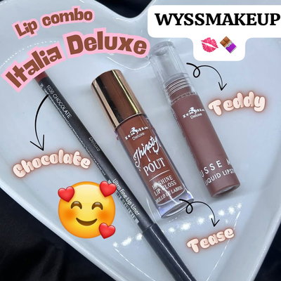 Combo💄💋Lápiz,gloss, y labial Mate Italia deluxe👄