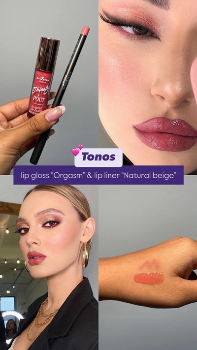 Lip 💄lápiz Natural Beige y gloss Orgasm