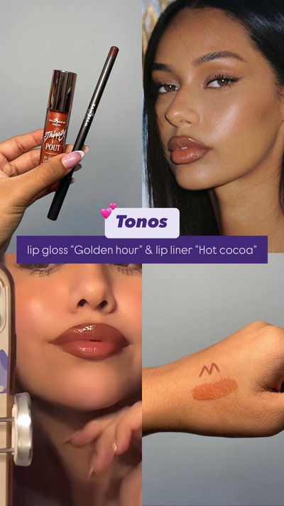 Lip combo💋 Lápiz Hot cocoa & gloss Golden Hour