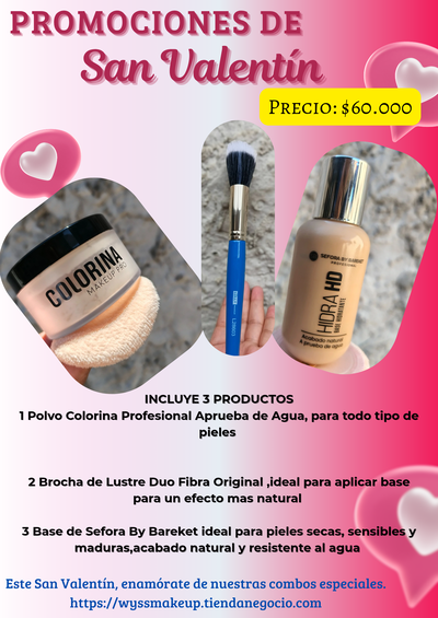 Polvo, Brocha, Base Combo Perfecto ❤️