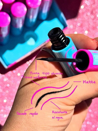 Delineador Ojos Liquido Eyes Don Lie Popstar Ruby Rose Negro Acabado Mate