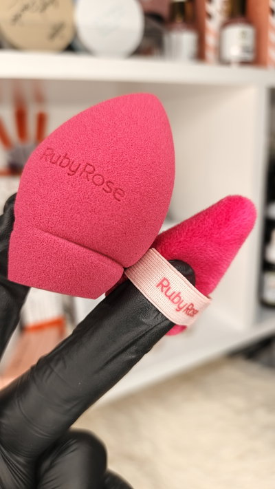 COMBO ESPONJA PARA POLVOS y Esponja Blender RUBY ROSE 馃嚙馃嚪