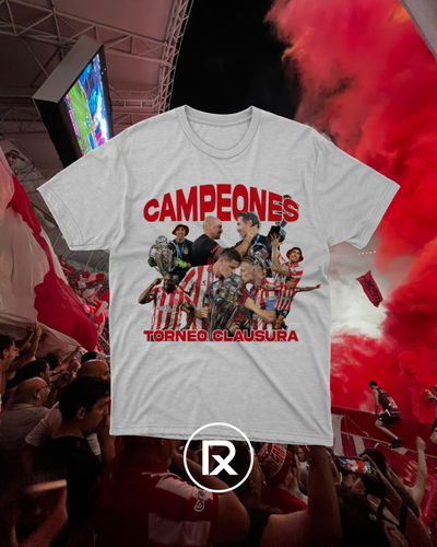 Remera algodón peinado blanca - Campeón 2025 - Infantil