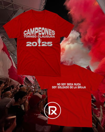 Remera algodón peinado roja - Campeón 2025 - INFANTIL