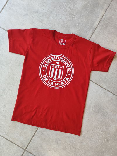 Remera algodón peinado roja - Escudo - INFANTIL