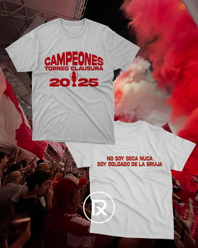 Remera algodón peinado blanca - Campeón 2025